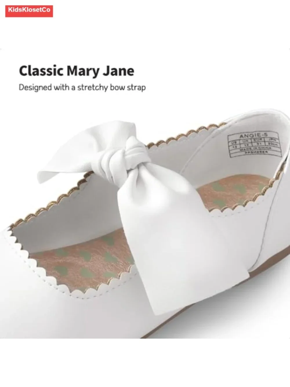 Girls Ballerina Flats Mary Jane Front Bow Dress Shoes